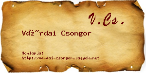 Várdai Csongor névjegykártya